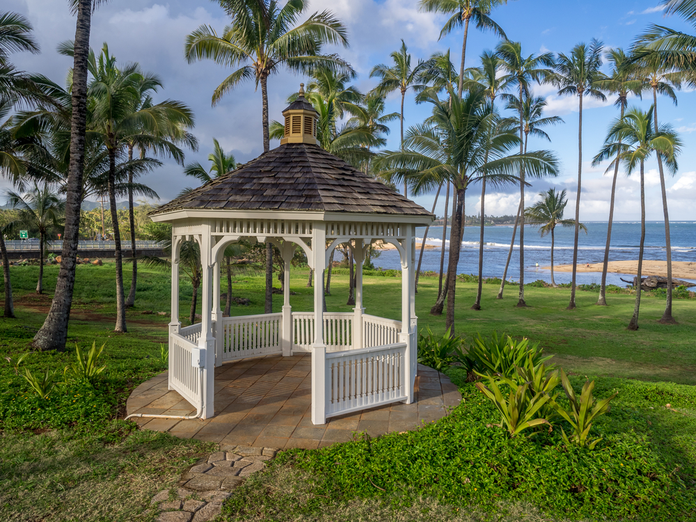 El viejo muelle junto al sendero costero de Kapa'a, en Kauai
