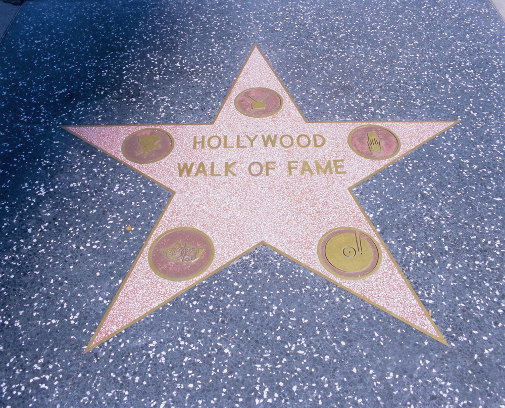 Estrellas del Paseo de la Fama de Hollywood en Hollywood Boulevard, en Los Ángeles