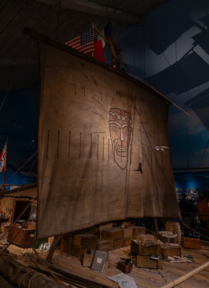 La balsa Kon-Tiki en el Museo Kon-Tiki de Oslo