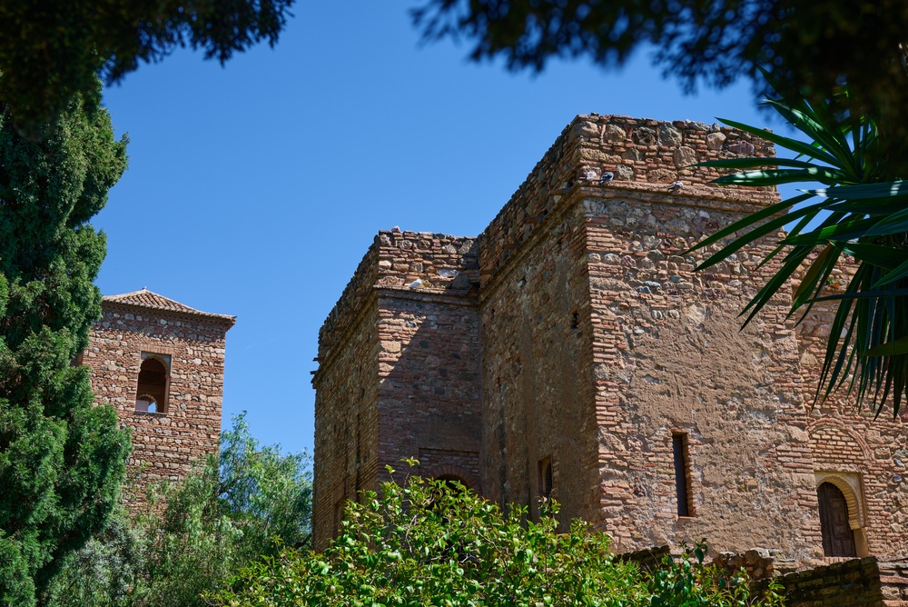 La fortaleza árabe de la Alcazaba en Málaga