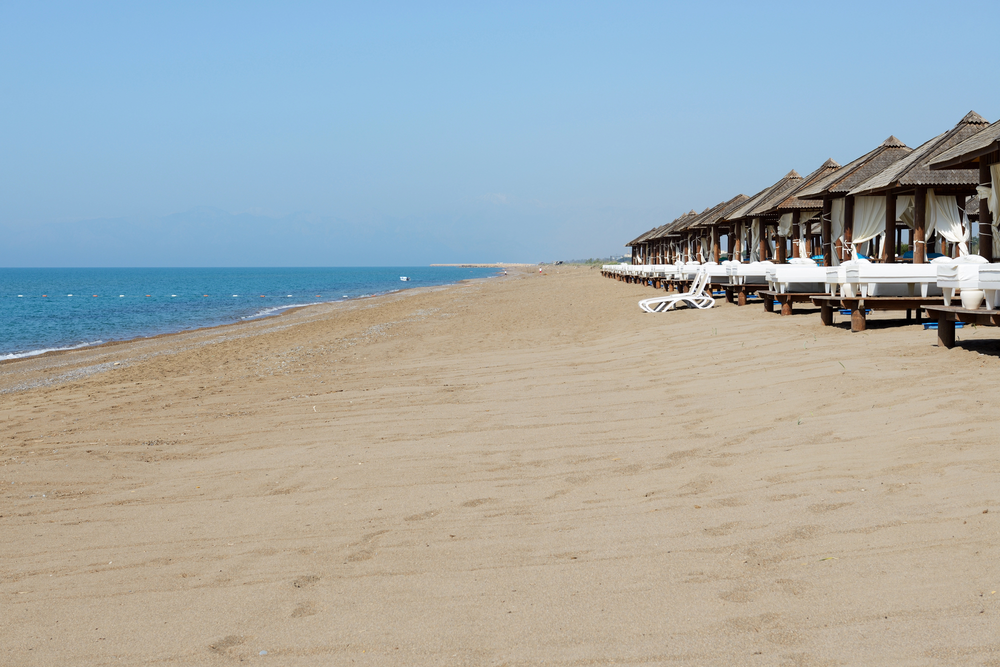 La playa de Belek cerca de Antalya