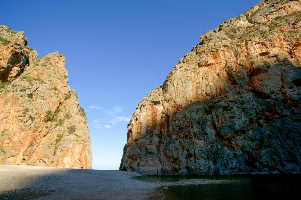La playa del Torrent de Pareis en Sa Calobra, en Mallorca