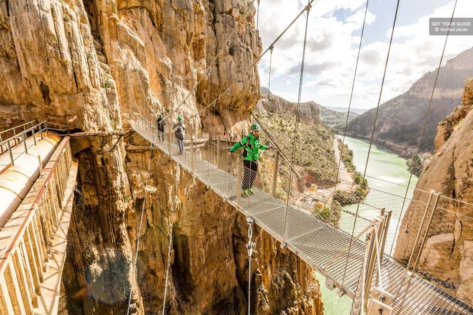 Las pasarelas del Caminito del Rey en el Desfiladero de los Gaitanes