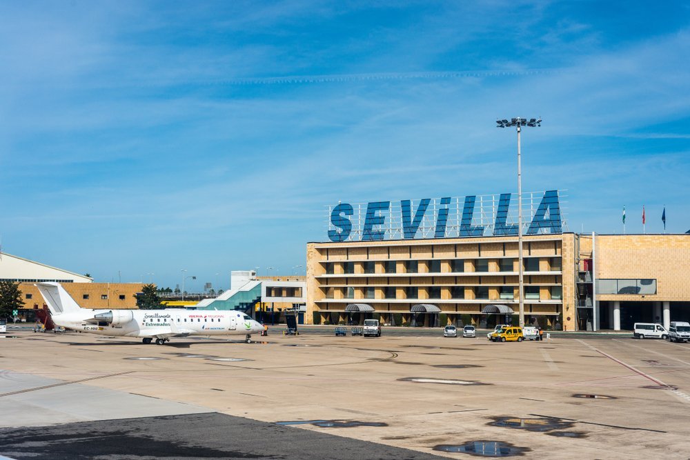 Terminalbygningen i Sevilla Lufthavn San Pablo