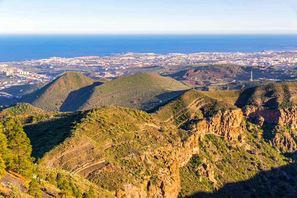 El cráter volcánico de la Caldera de Bandama en Gran Canaria