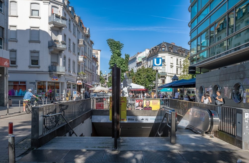 La calle comercial Berger Straße en Bornheim, Fráncfort