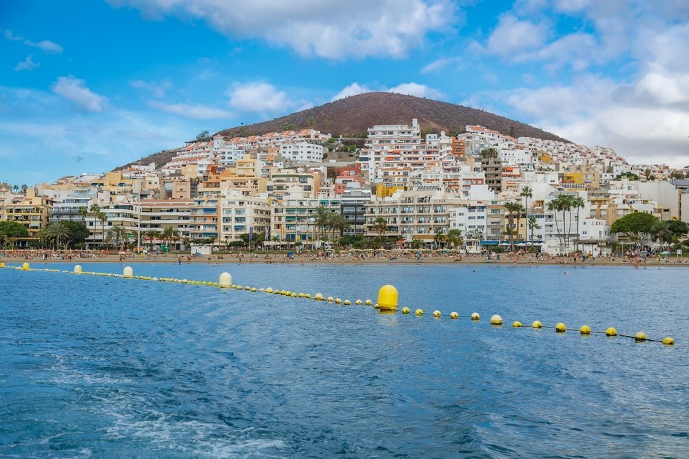 Los Cristianos con la playa