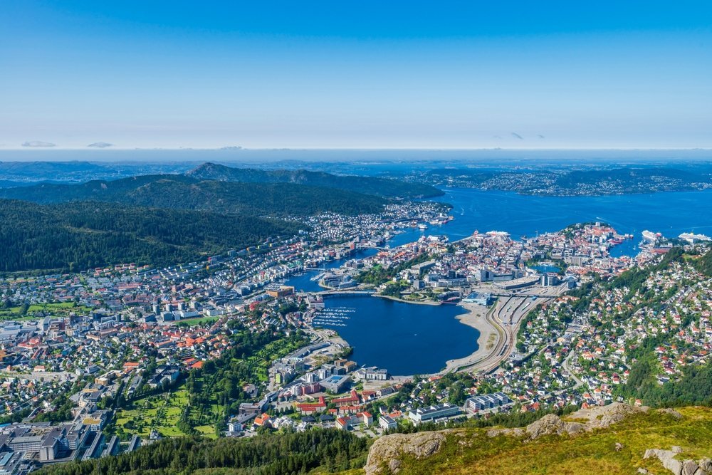 Panorama over Bergen set fra Ulriken