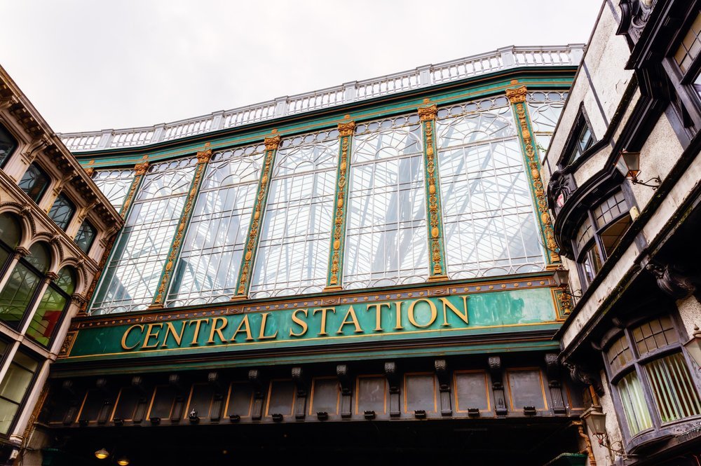 Glasgow Central Station, adonde llega el tren desde Paisley Gilmour Street