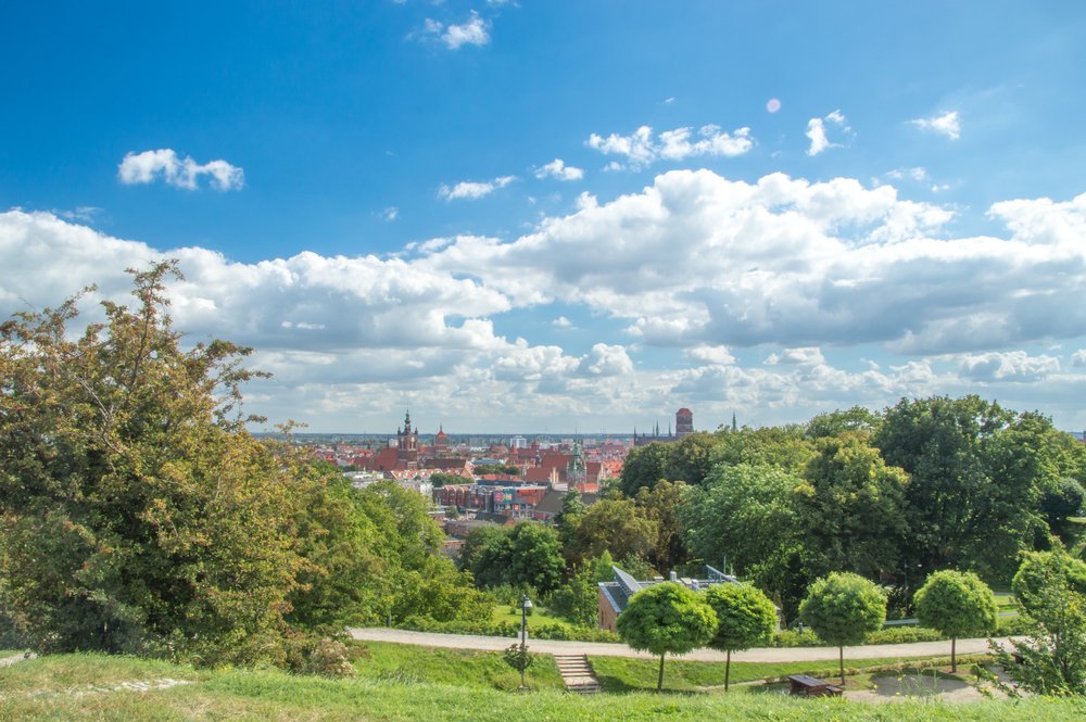 Panorámica de Gdansk desde la colina Gradowa