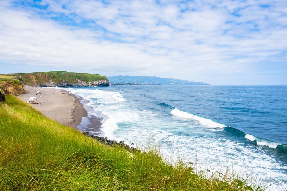 Playa de Santa Bárbara, junto a Ribeira Grande