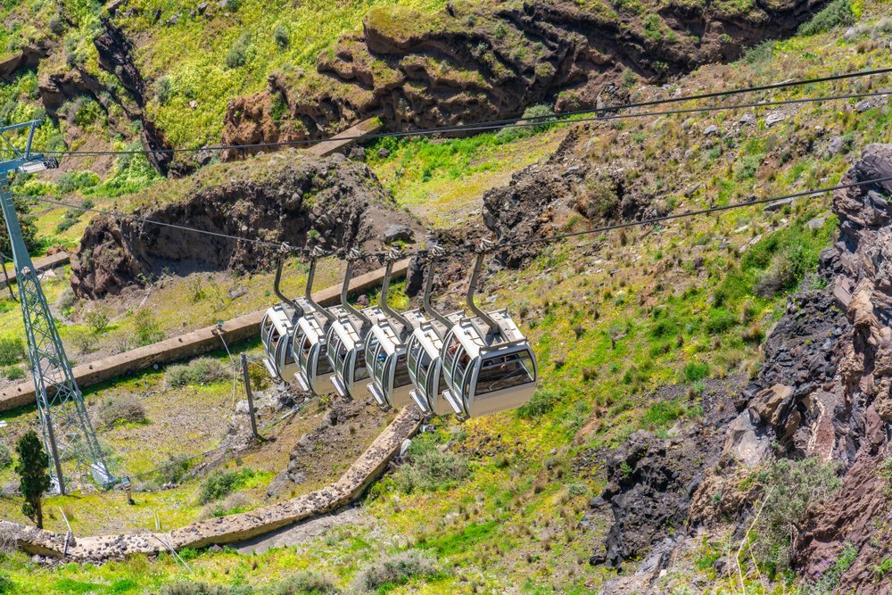 Qué ver en Santorini: 18 cosas que hacer, de la puesta de sol en Oia a las playas volcánicas 27 el teleférico entre el puerto y Fira